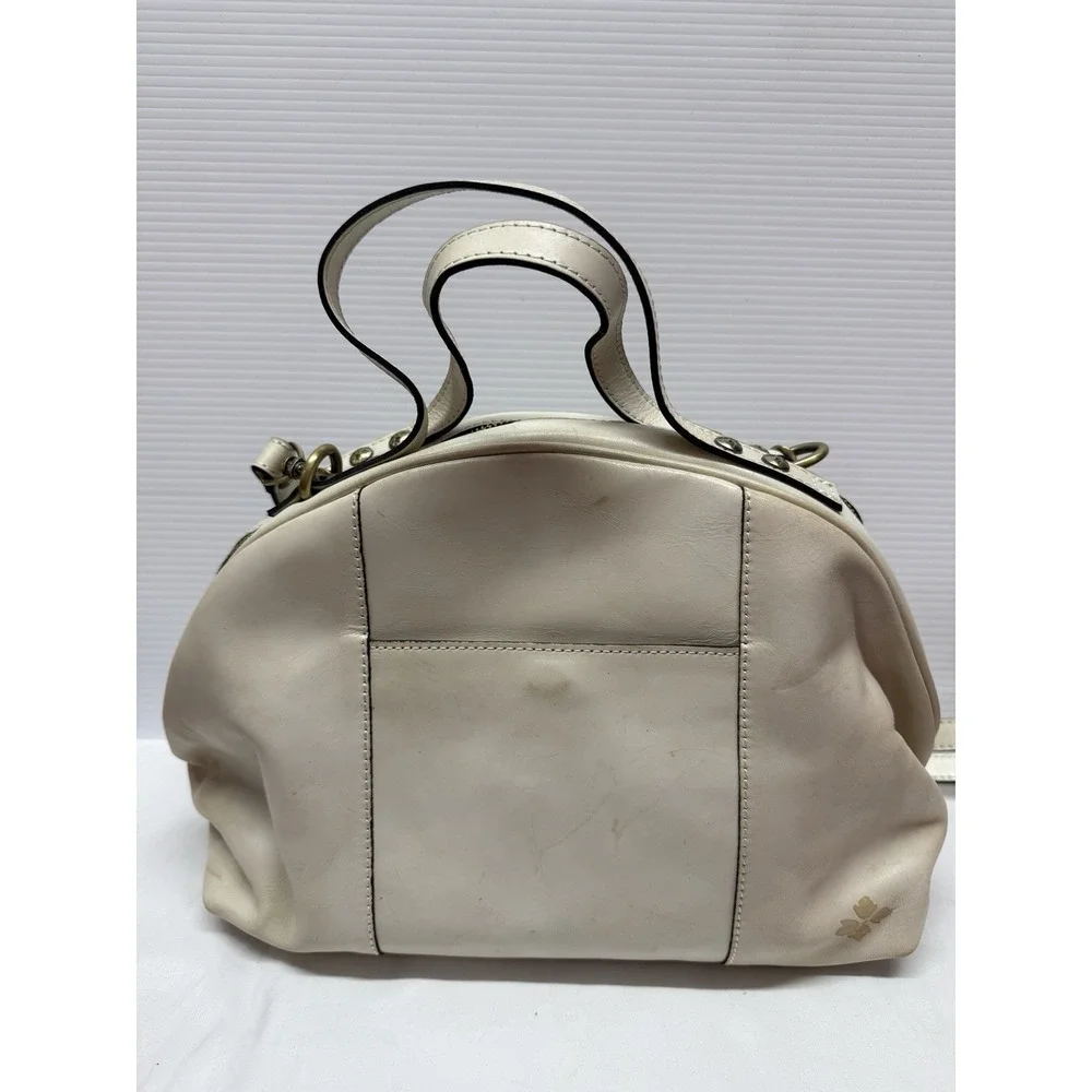 Patricia Nash FIORA Dome Satchel PURSE in IVORY TOOLED & FREE WALLET NWOT!